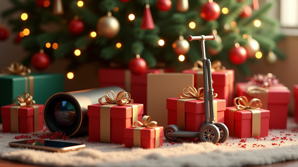 Christmas gift ideas for everyone, festive presents under the tree.
