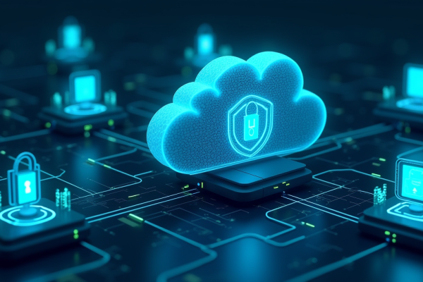 Best Free Cloud Storage, secure data network illustration.